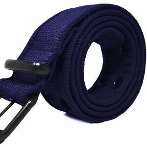 Canvas Navy Belt Double Grommet Two Hole Heavy Duty Men's Women's 100% Cotton